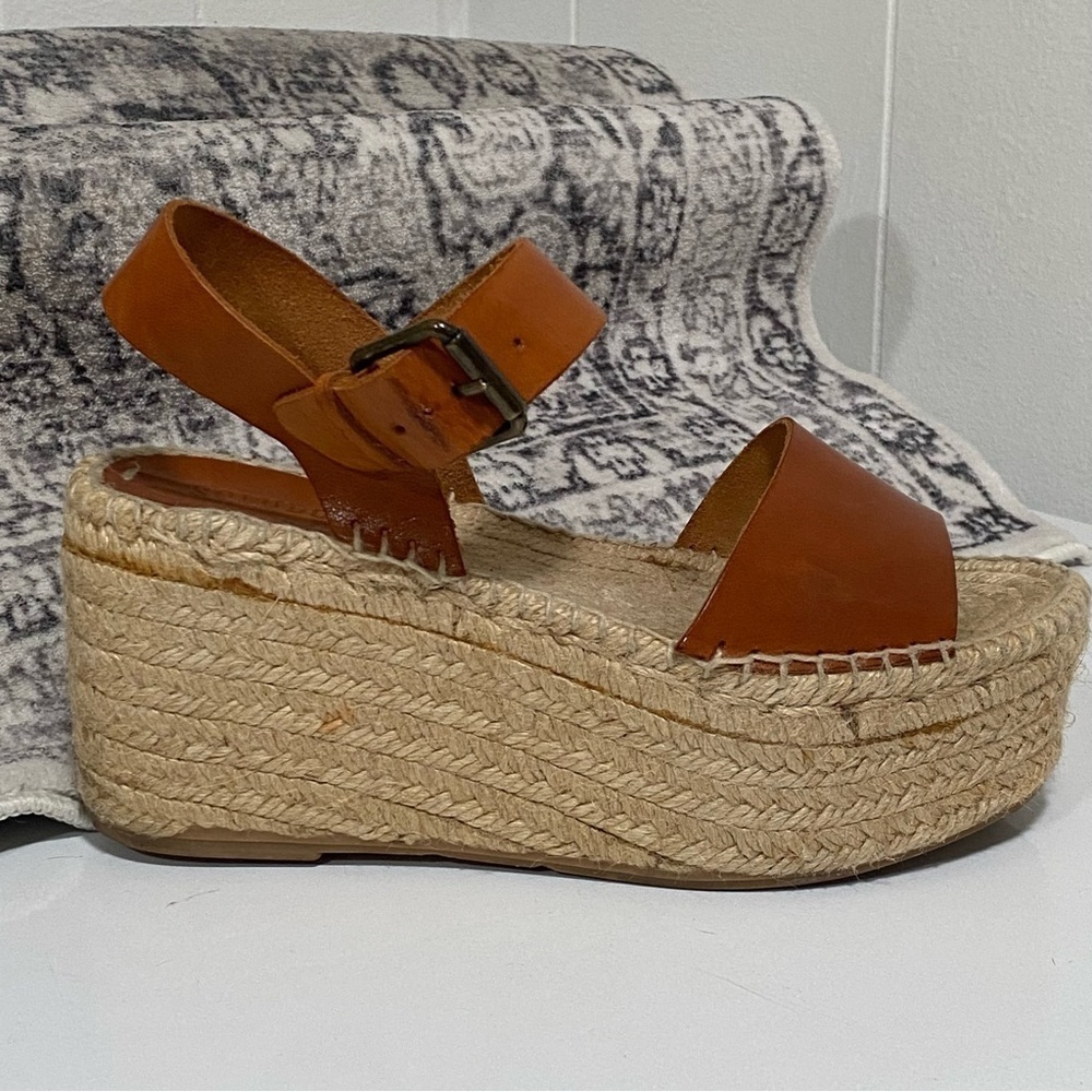 Soludos Minorca High Platform Wedge in Nude Size 6 - Picture 2 of 8